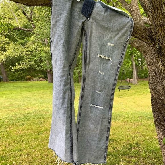 Dolce & Gabbana| 2-Tone Leg | Distressed | Luxury Denim Jeans - Picture 9 of 15